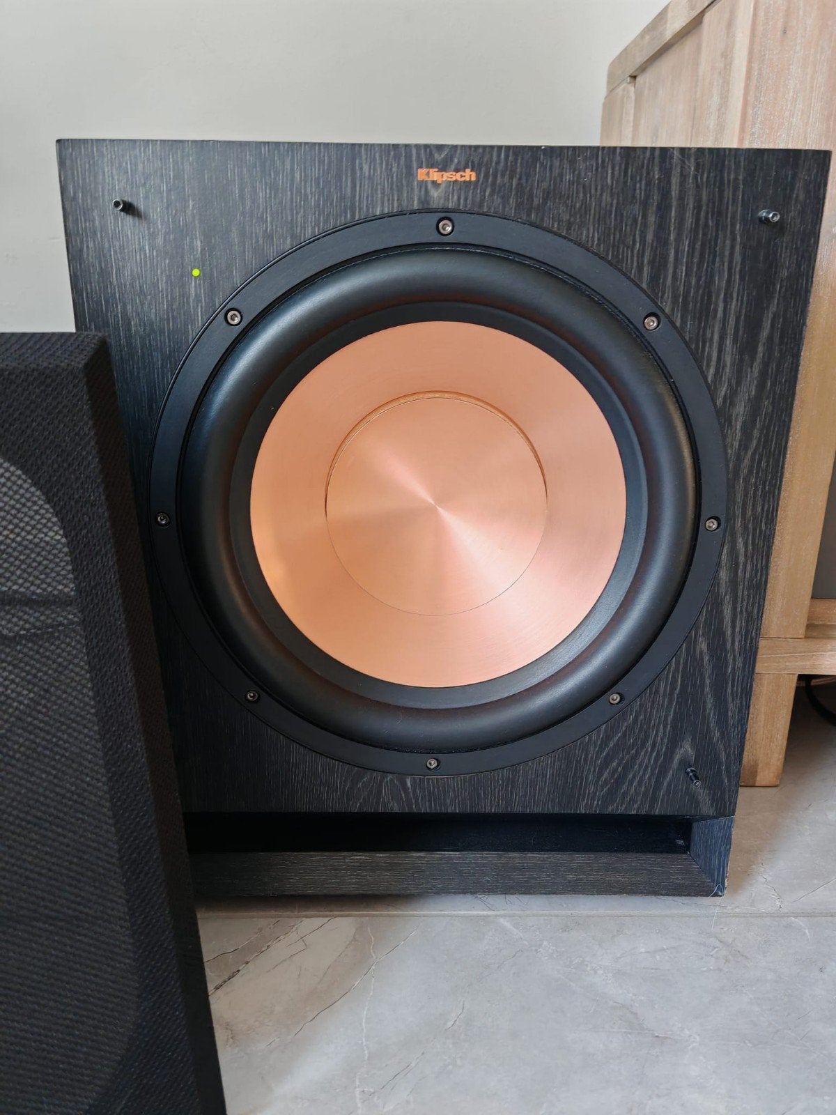 Klipsch SPL 120  2x, Subwoofer, Zo goed als nieuw, Geschikt voor surround/home cinema, Ophalen