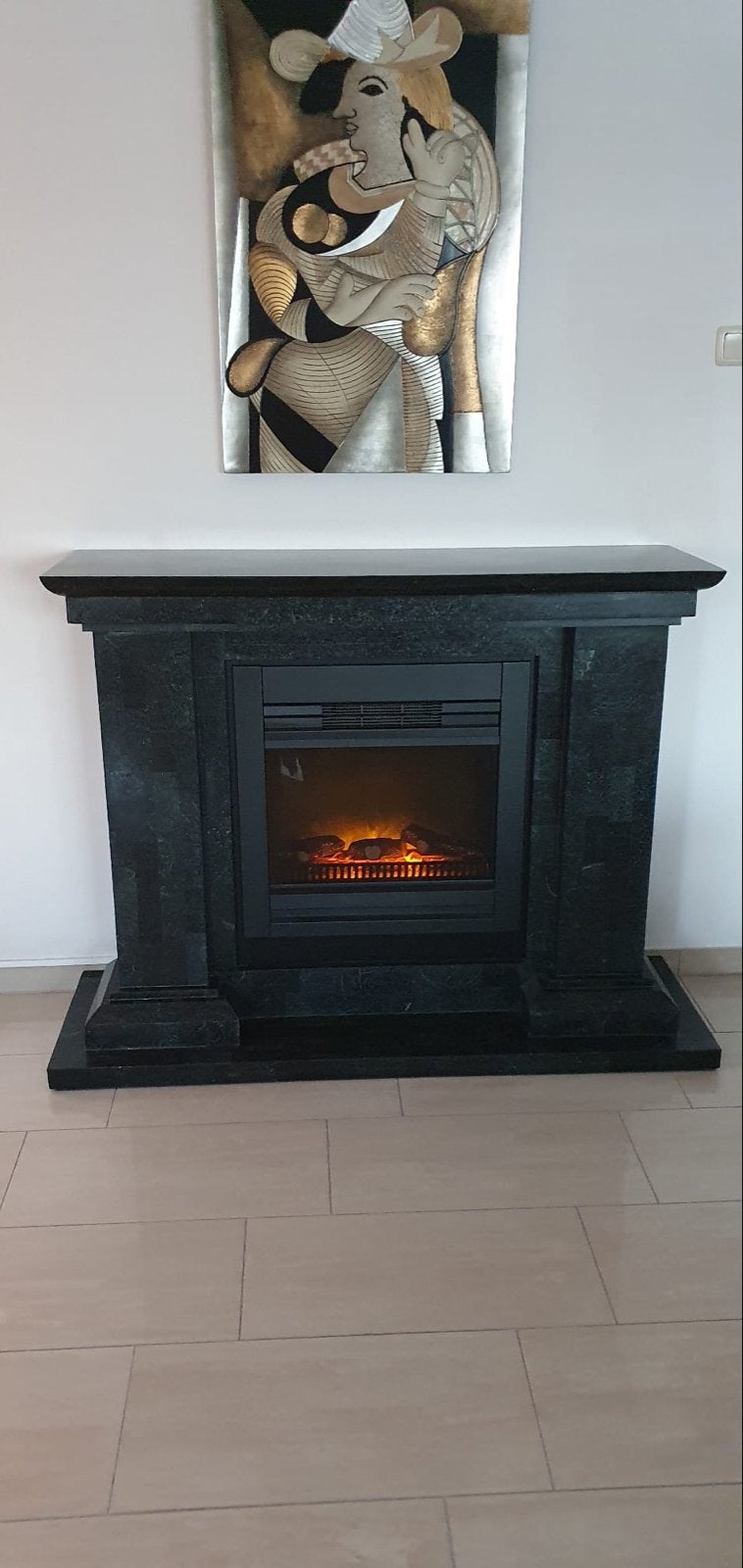 Nieuw Stenen elektrische haard - 143x107x39 cm, Ophalen, Nieuw, Vrijstaande haard, Elektrische haard