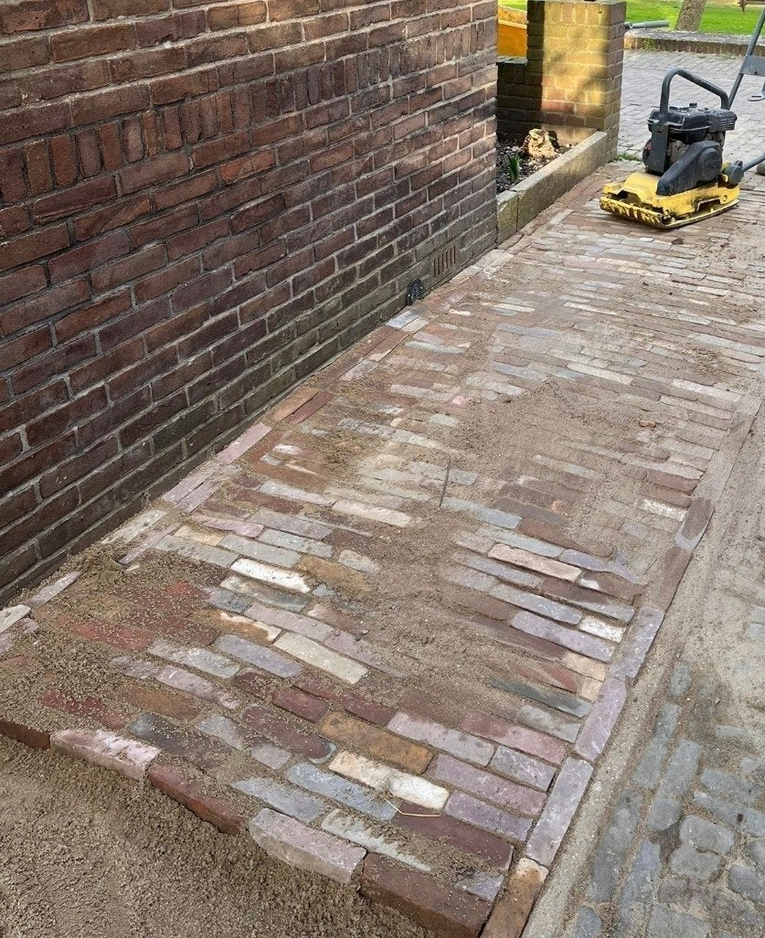 ✅️🧱KLEIGEBAKKEN WAALTJES.  VIJFDUIMERS VOOR €25,-, Tuin en Terras, Ophalen of Verzenden, Keramiek, Klinkers