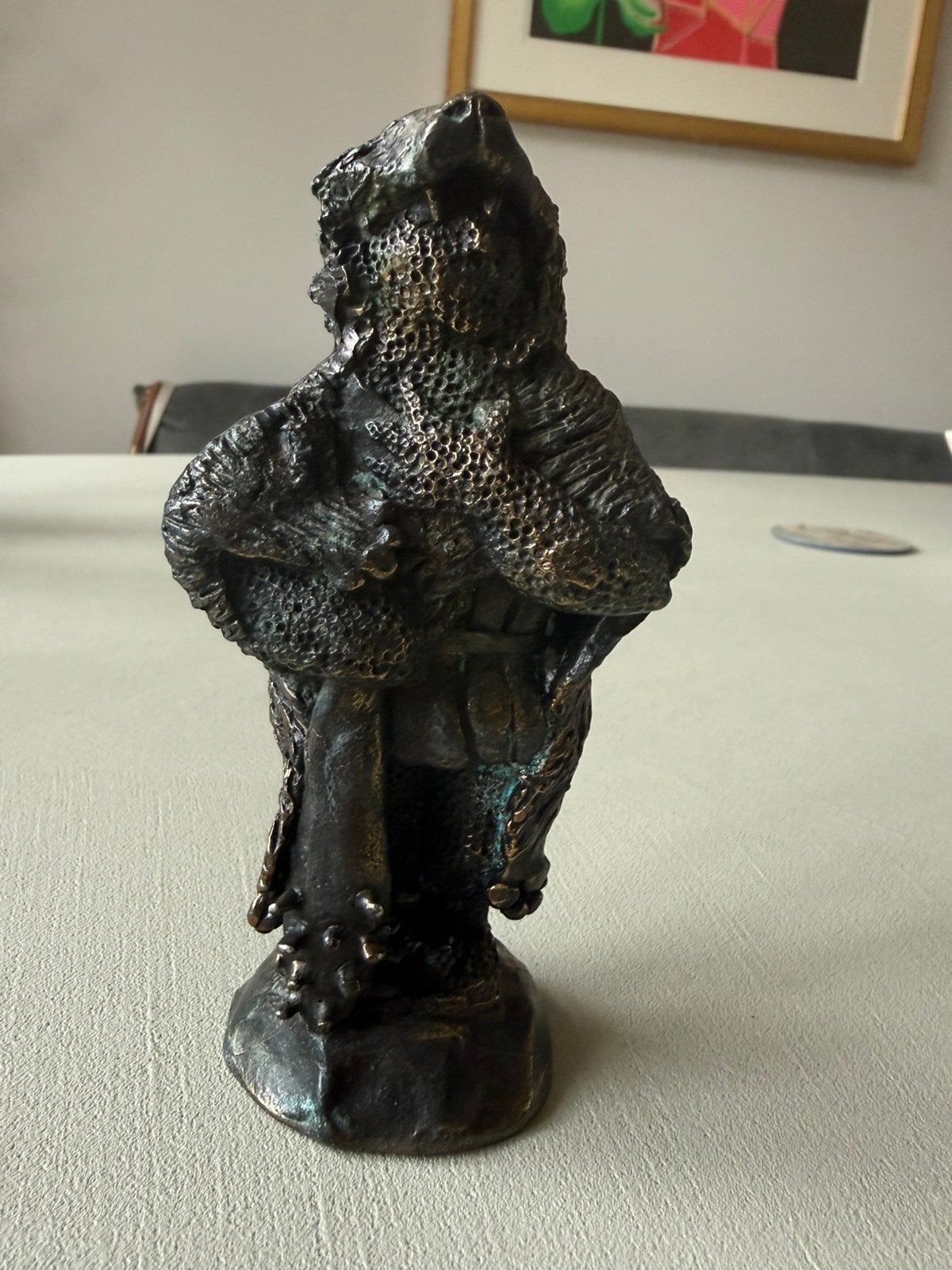 Bronzen beeldje Hercules met knots en leeuwenhuid, Huis en Inrichting, Woonaccessoires | Boeddhabeelden, Ophalen of Verzenden