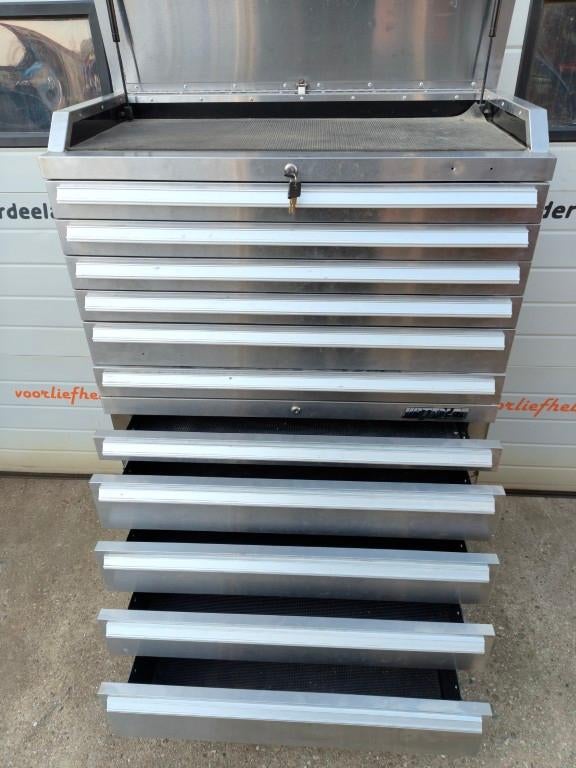 Waterloo RVS gereedschapswagen, Ophalen, RVS, Gebruikt, Gereedschapswagen