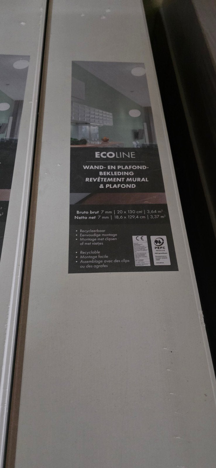 MDF Ecoline wand- & plafondpanelen 27m2, Doe-het-zelf en Verbouw, Ophalen, Nieuw