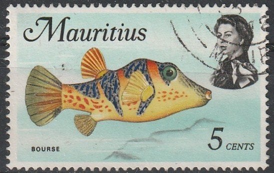 3517. Mauritius 334 gest. Vis, Postzegels en Munten, Postzegels | Afrika, Verzenden, Overige landen, Gestempeld