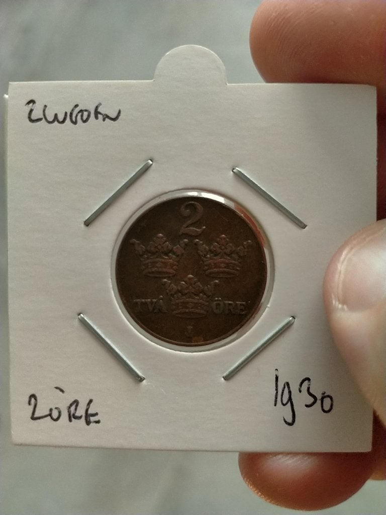 Zweden 2 Ore 1930, Verzenden, Overige landen, Losse munt