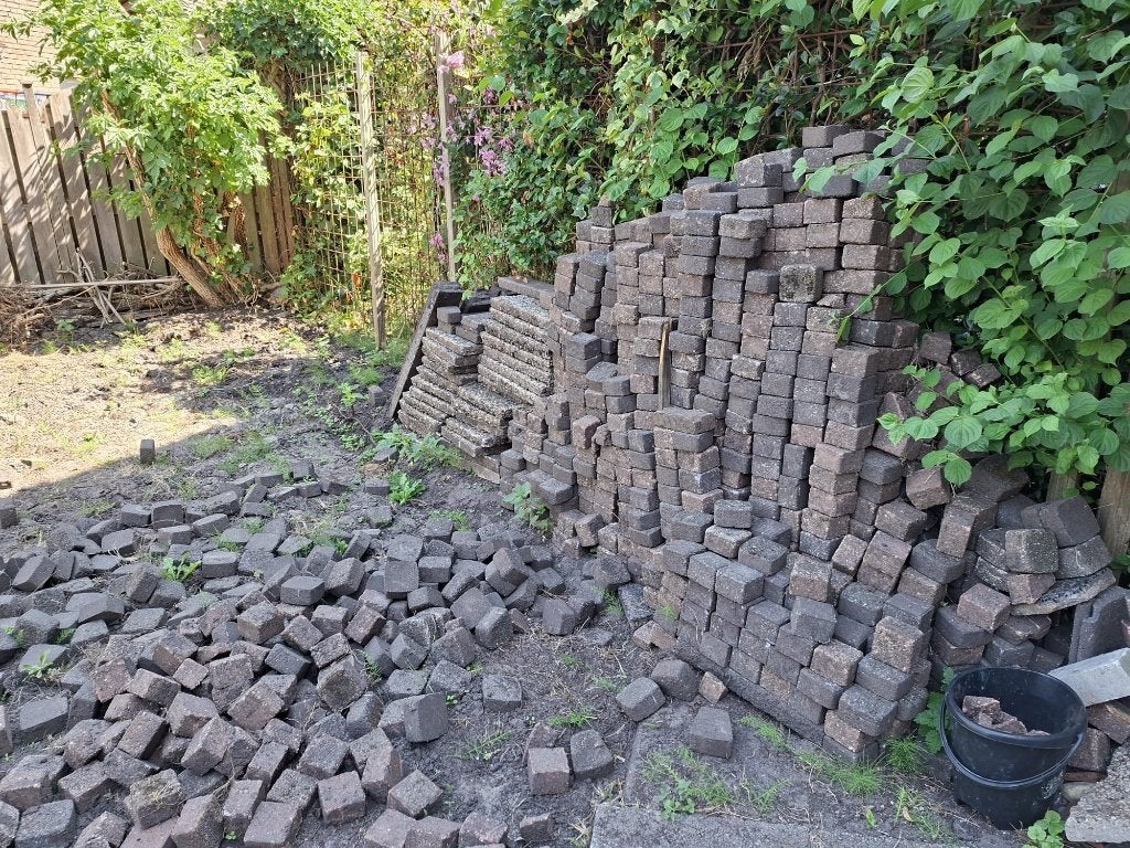Tuintegels, Ophalen, Gebruikt, Beton, Terrastegels