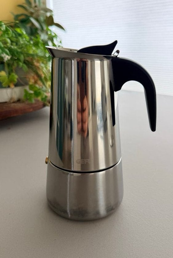 Gefu Emilio Percolator - RVS Moka Pot, Overige modellen, Gemalen koffie, Ophalen of Verzenden, Zo goed als nieuw