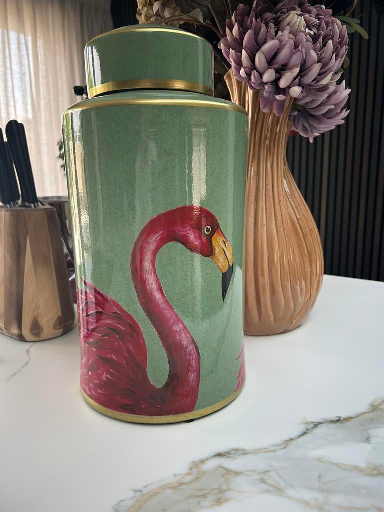 Kare design pot met flamingo, Ophalen, Nieuw, Overige kleuren