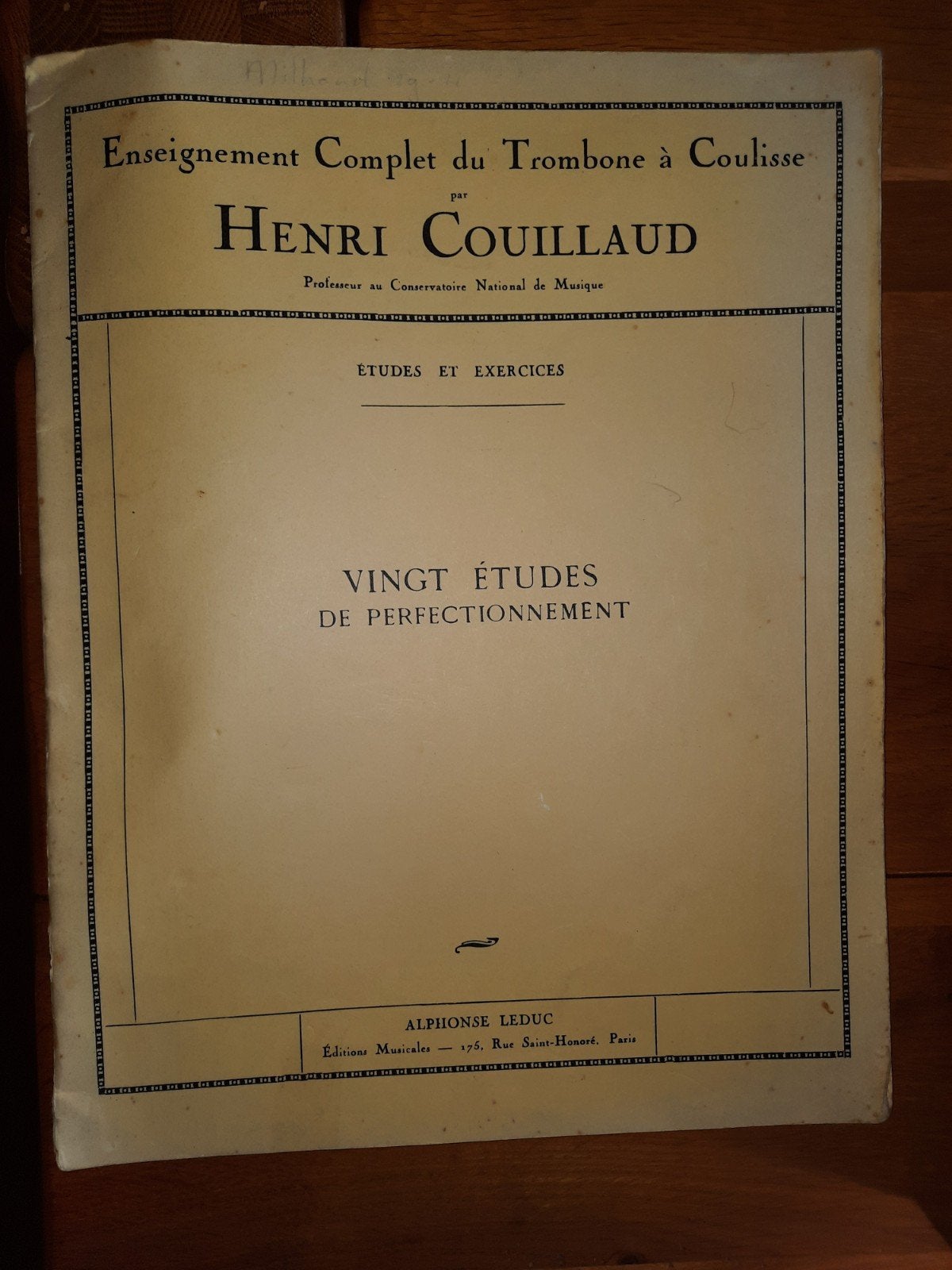 trombone: Henri Couillaud: 20 Études de Perfectionnement, Gebruikt, Overige genres, Les of Cursus, Ophalen of Verzenden