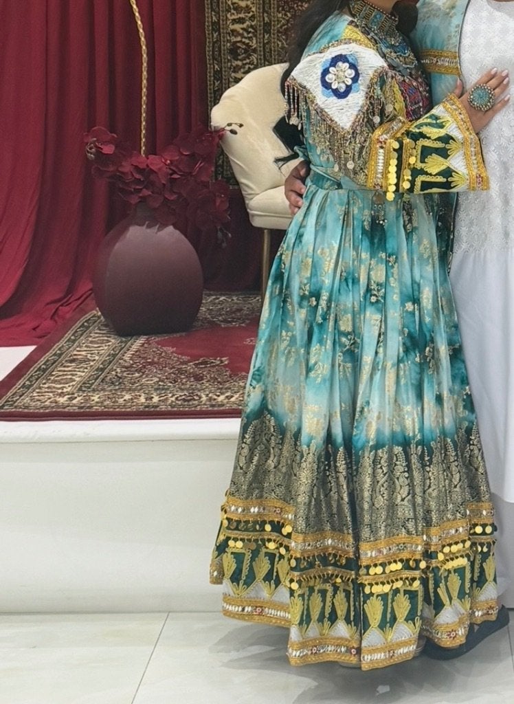 Afghaanse traditionele jurk, Kleding | Dames, Jurken, Maat 38/40 (M), Blauw, Ophalen of Verzenden, Zo goed als nieuw