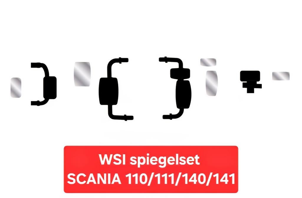 SCANIA 110/111/140/141 spiegelset, Ophalen of Verzenden, Nieuw, Bus of Vrachtwagen, Wsi