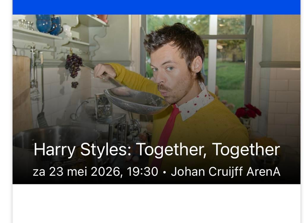 2 kaartjes voor Harry Styles, Twee personen, Ticket of Toegangskaart