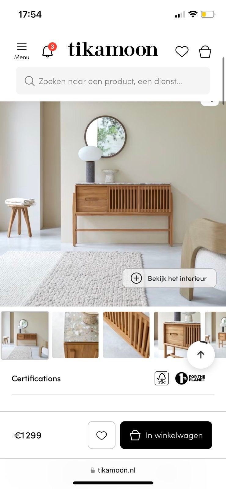 Tikamoon dressoir, Ophalen, Zo goed als nieuw
