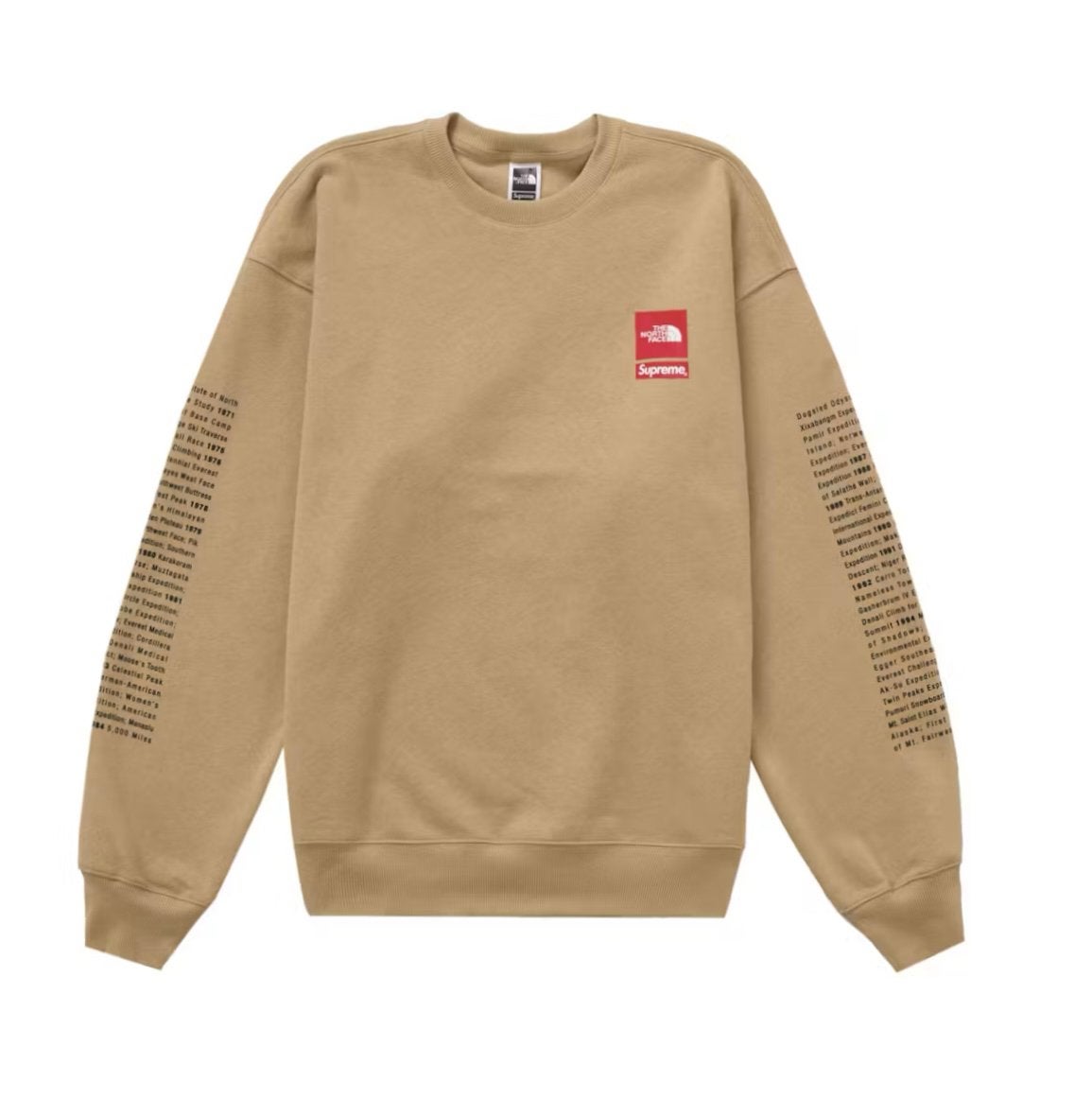 The North Face x Supreme Crewneck Khaki, Ophalen of Verzenden, Nieuw, Maat 56/58 (XL), Beige