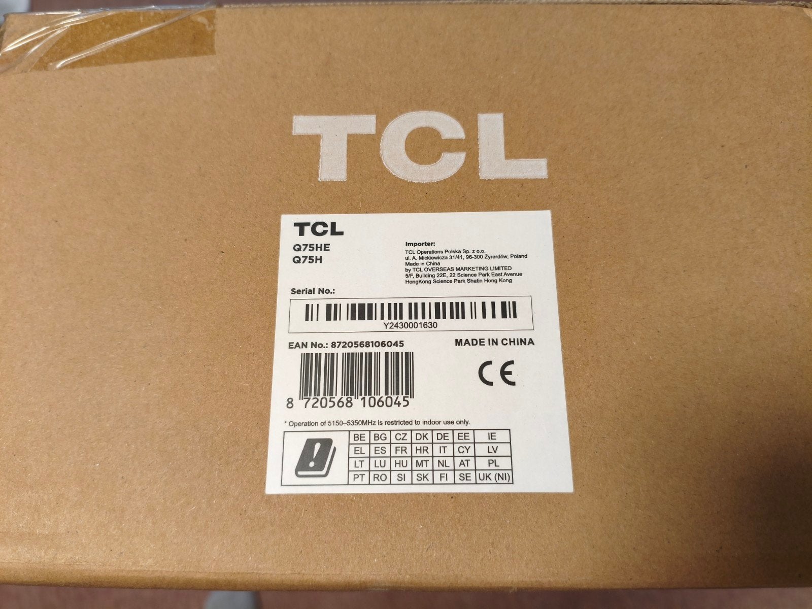 TCL Q75H, Ophalen of Verzenden, Bluetooth, Zo goed als nieuw