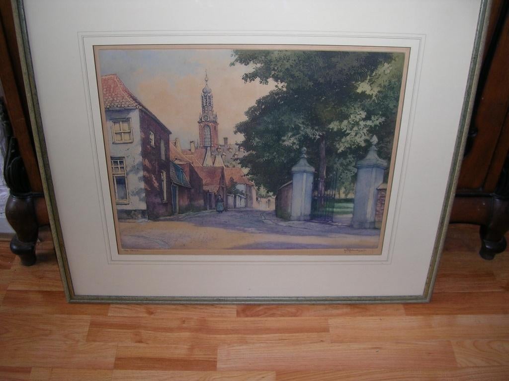Gekleurde Ets van Roodenburg  Heusden 1944 OPRUIMING, Ophalen