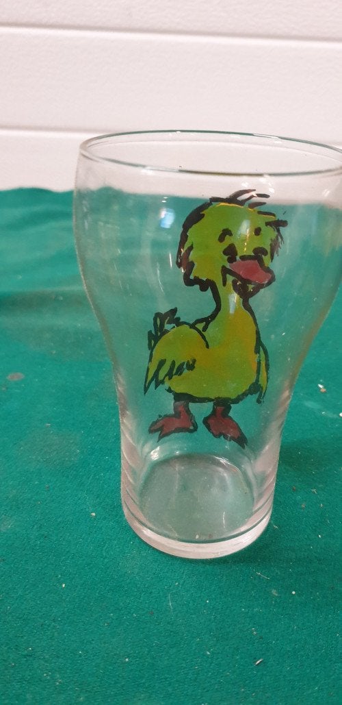 glas met eend, Ophalen of Verzenden, 'T Olde Gre-j, Info@toldegrej.nl, Endepoelstraat 20f Didam