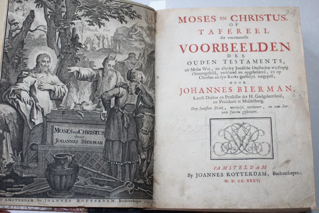 Johannes Bierman - Moses en Christus (1735), Antiek en Kunst, Ophalen of Verzenden