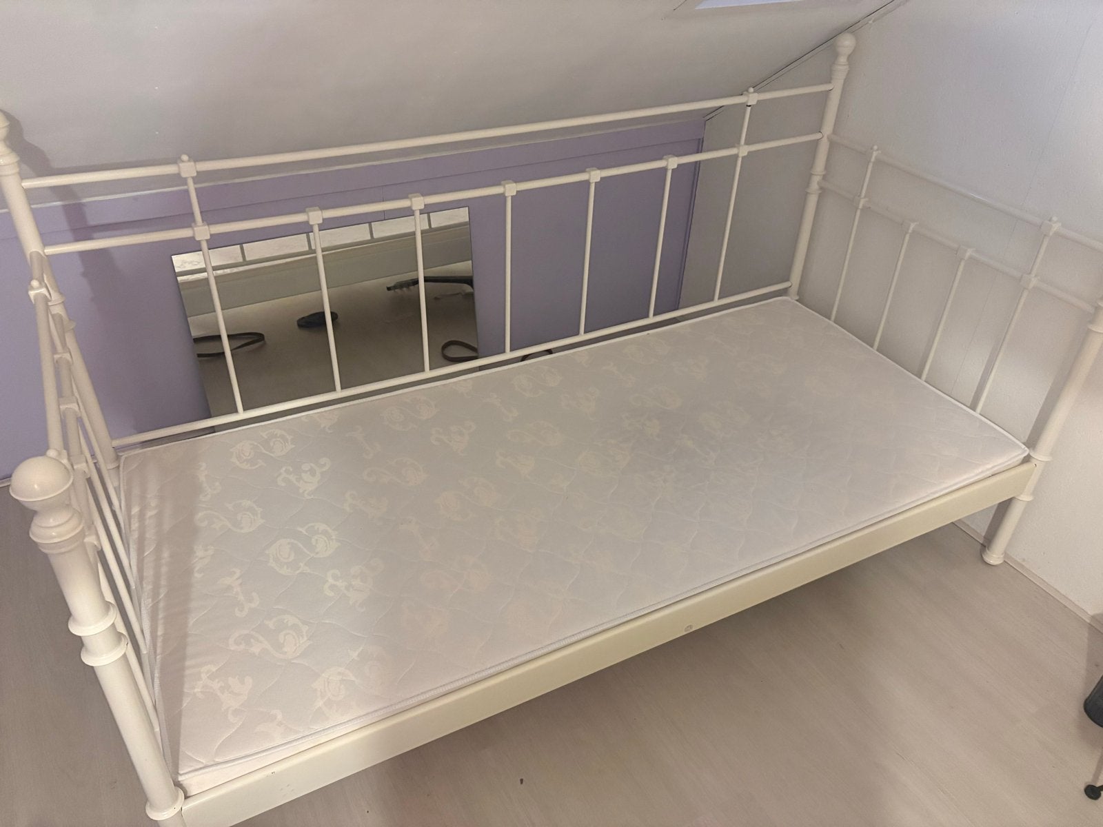 IKEA Tromsnes eenpersoonsbed met lattenbodem en matras, Ophalen, Gebruikt, 90 cm, Eenpersoons