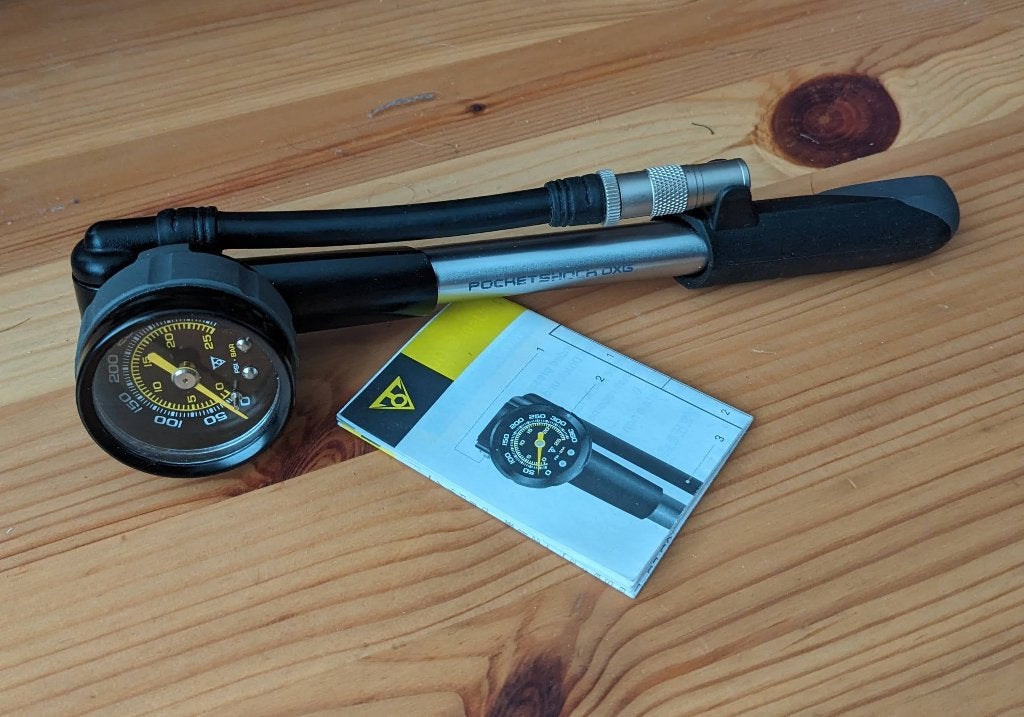 Topeak PocketShock DXG voorvorkpomp, Ophalen of Verzenden, Zo goed als nieuw, Voorvorkgereedschap