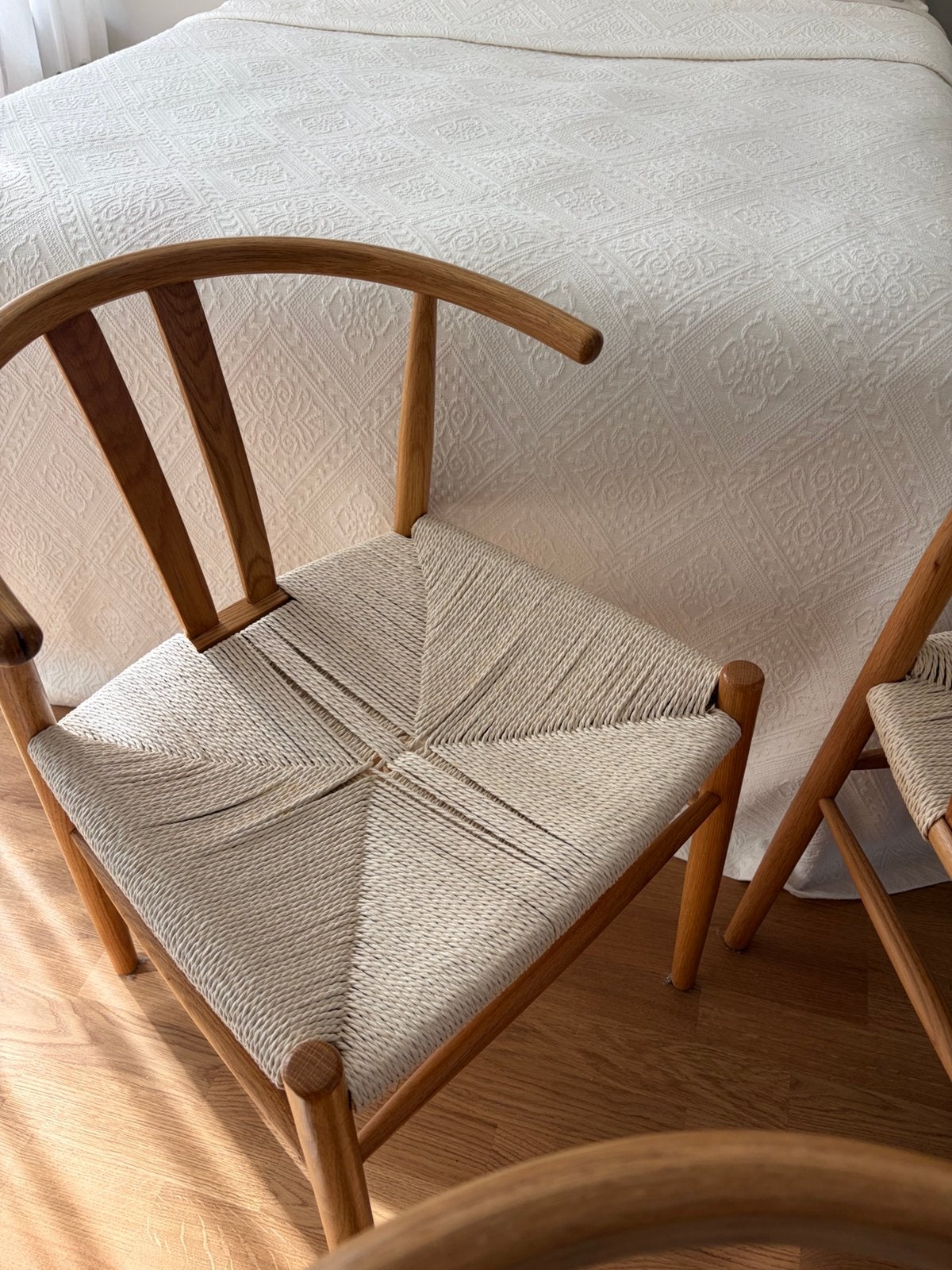 Yisk stoelen eiken naturel japandi x 4, Ophalen, Zo goed als nieuw