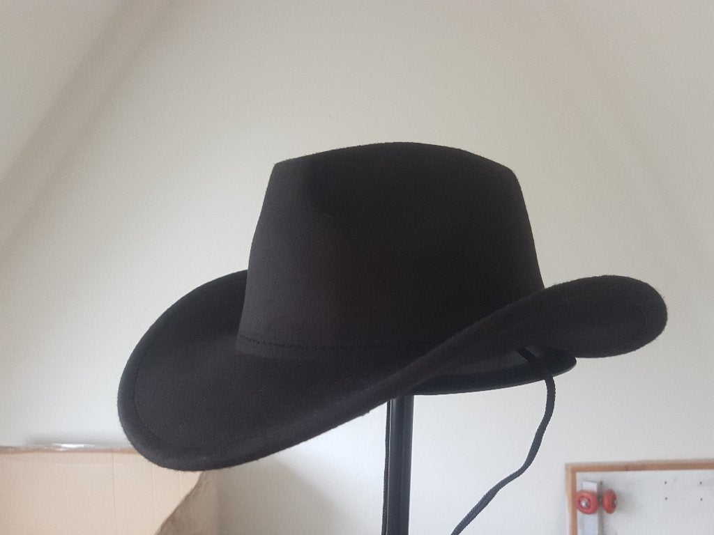 cowboyhoed cowboy hoed zwart NIEUW met accesoires, Kleding | Dames, Ophalen of Verzenden, Nieuw, One size fits all, Hoed