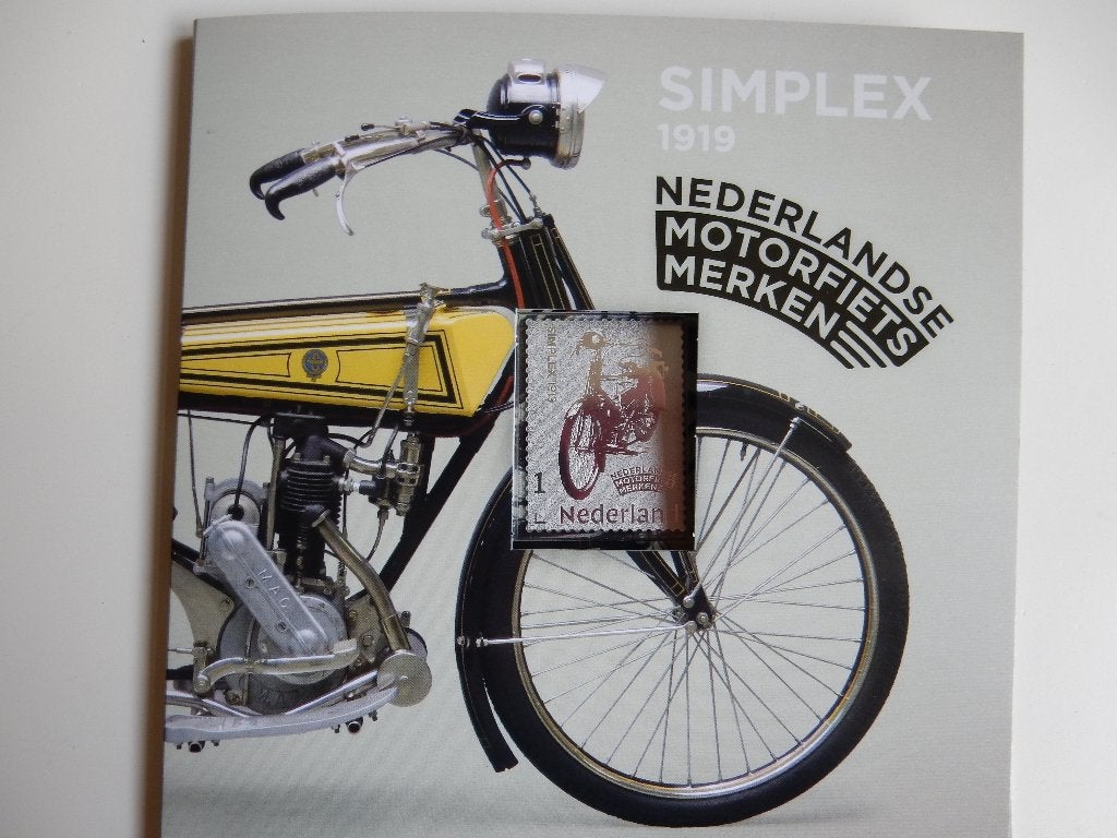Simplex Nederlandse Motorfietsenmerk zilveren postzegel., Ophalen of Verzenden, Na 1940, Postfris