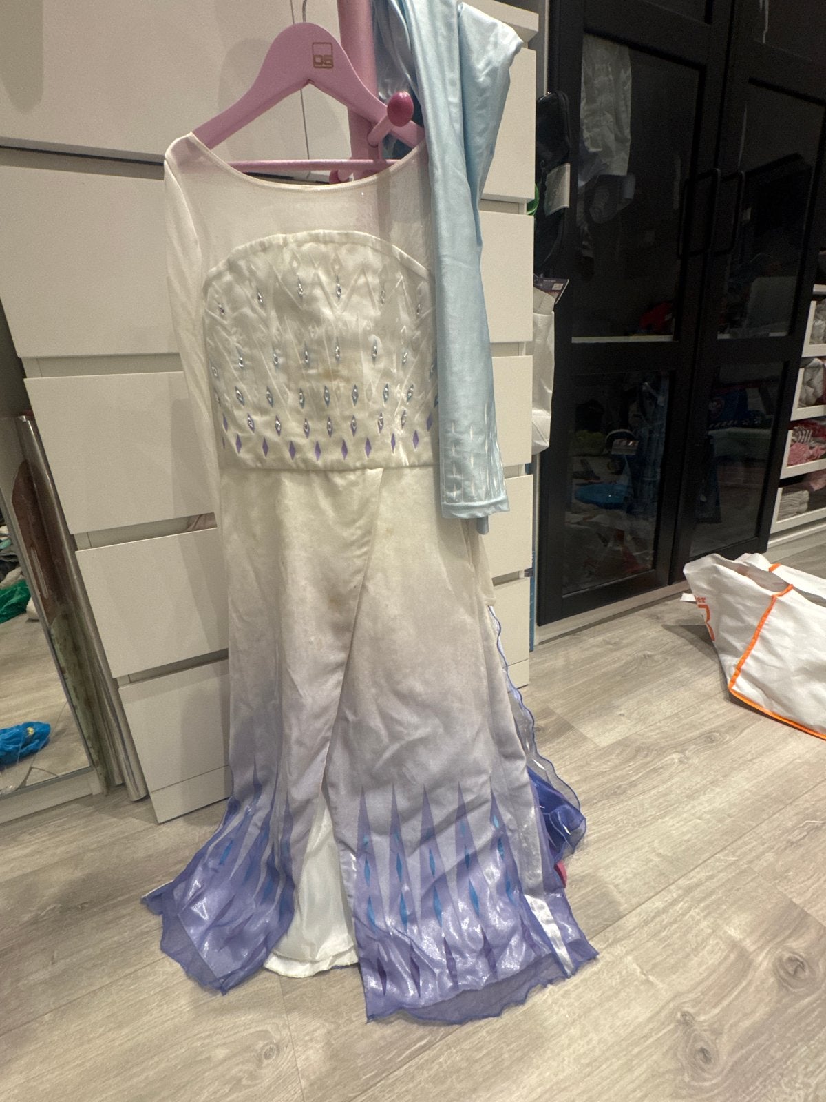 Elsa winterjurk Disneyland Orlando - Maat 128, Ophalen, Gebruikt, 122 t/m 128, Meisje