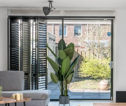 Zware Houten Shutter Normandy Wood - Mat Zwart, Ophalen, Zo goed als nieuw, Zwart