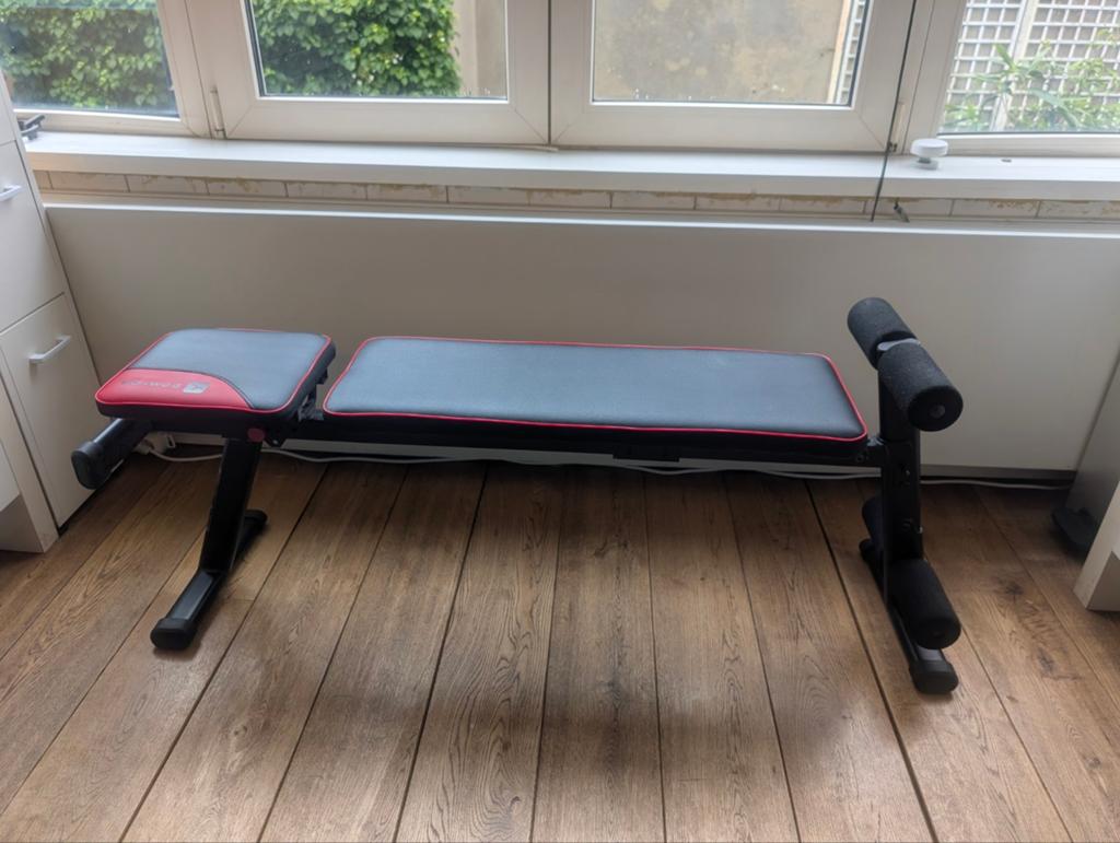 Domyos fitness / workout bench, Sport en Fitness, Ophalen, Zo goed als nieuw, Benen, Fitnessbank