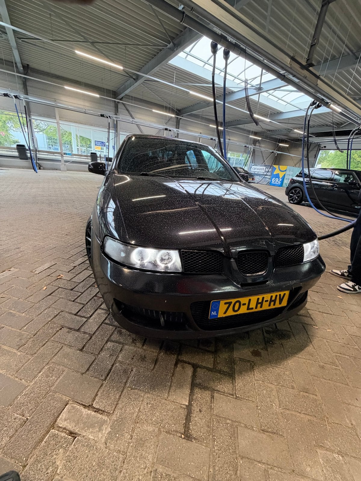 Seat Leon 1.8t 20vt 2003 Zwart, Auto's, Voorwielaandrijving, Stof, Zwart, 4 cilinders