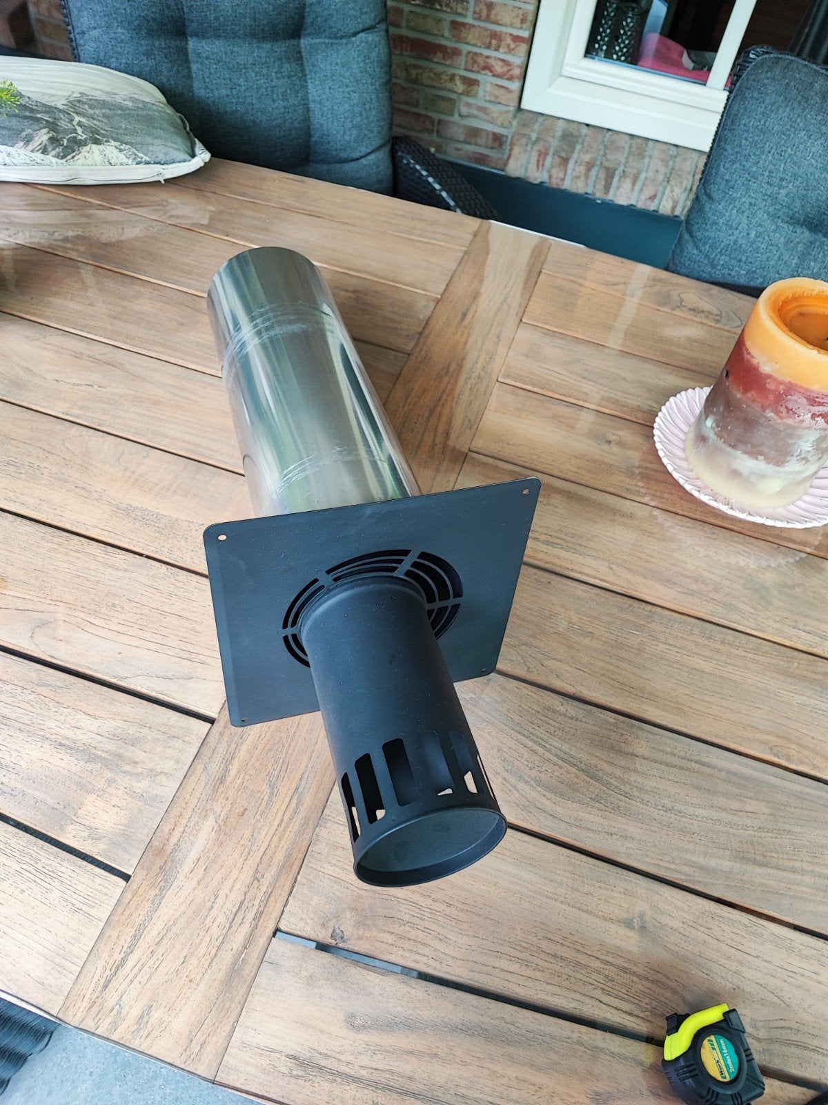 RVS concentrische rookgas geveldoorvoer 100/150 mm, Ophalen, Nieuw