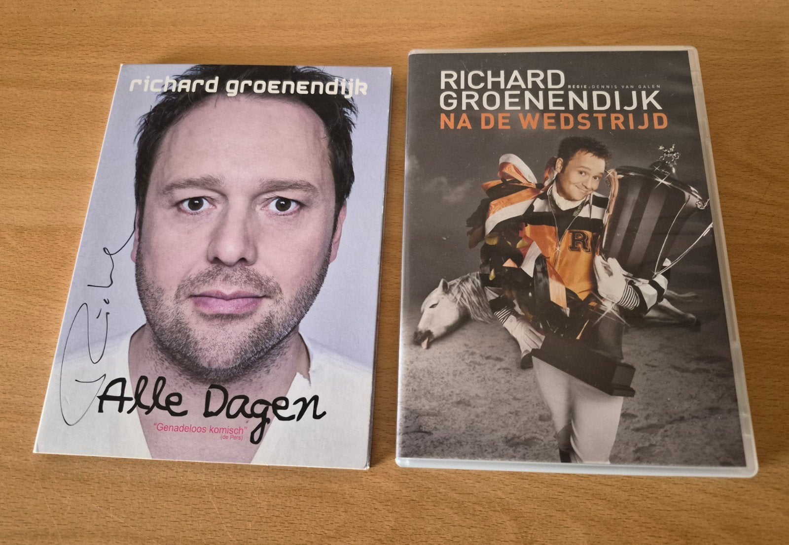 Richard Groenendijk Na de Wedstrijd + alle dagen gesigneerd, Alle leeftijden, Ophalen of Verzenden, Zo goed als nieuw, Stand-up of Theatershow