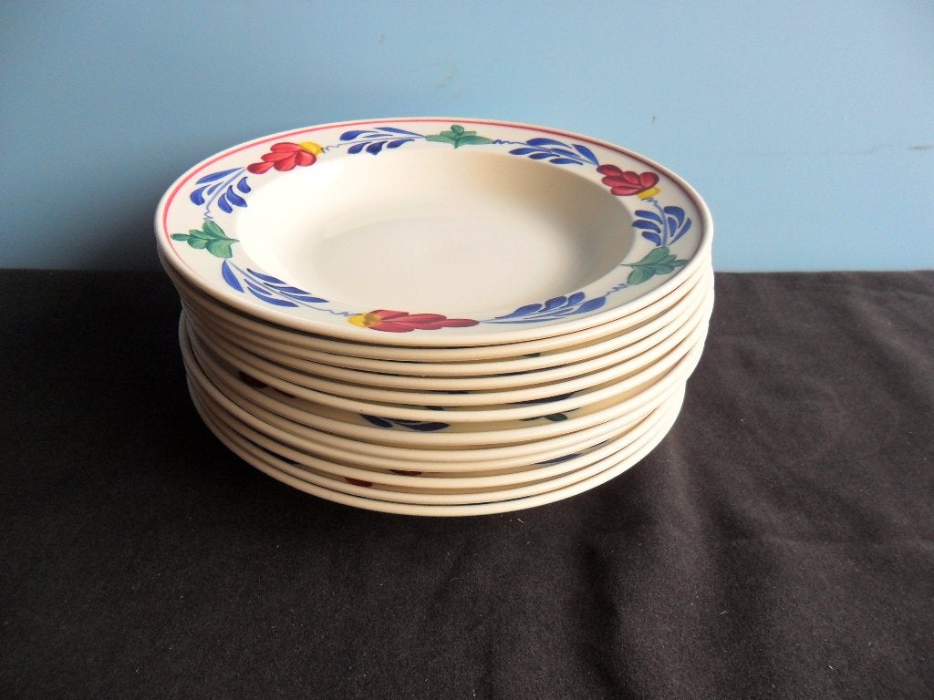 Pasta borden Boerenbont – Royal Sphinx, Ophalen of Verzenden, Zo goed als nieuw, Aardewerk, Bord(en)