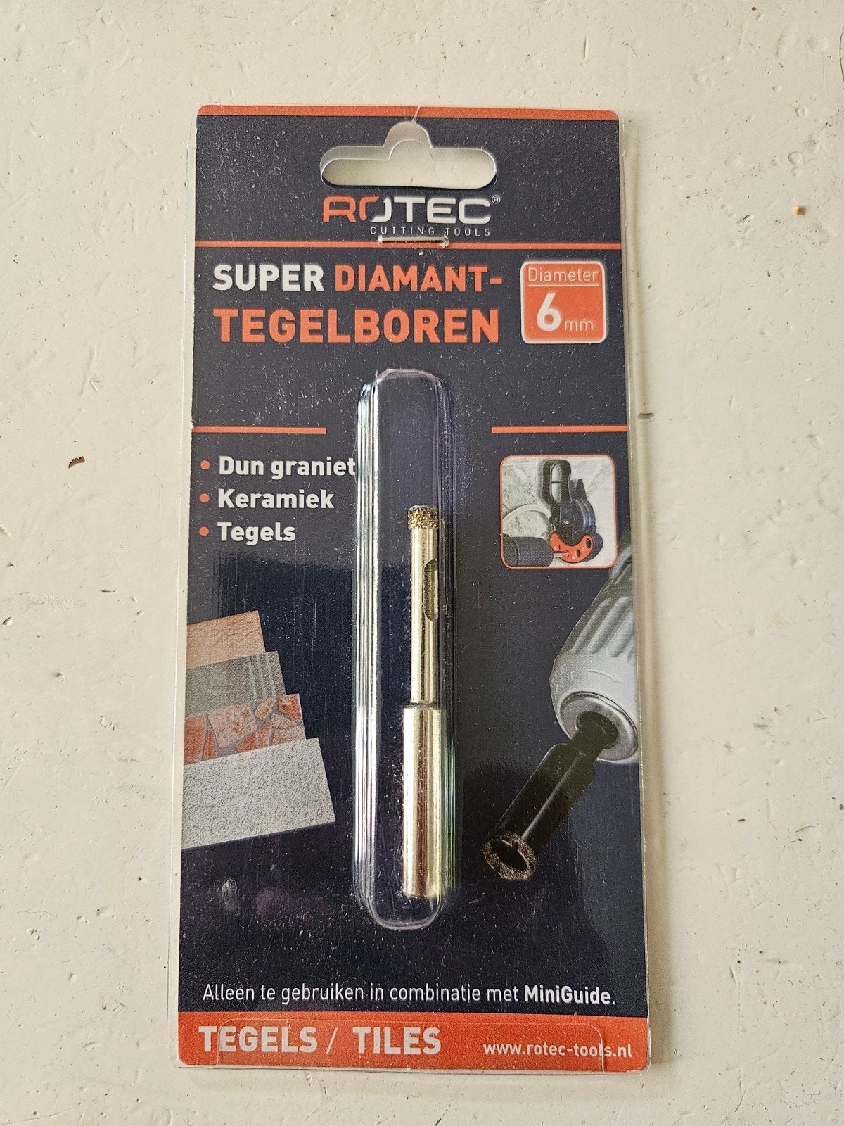 Rotec Super Diamant-Tegelboor 6mm voor Tegels/Keramiek, Ophalen of Verzenden, Zo goed als nieuw
