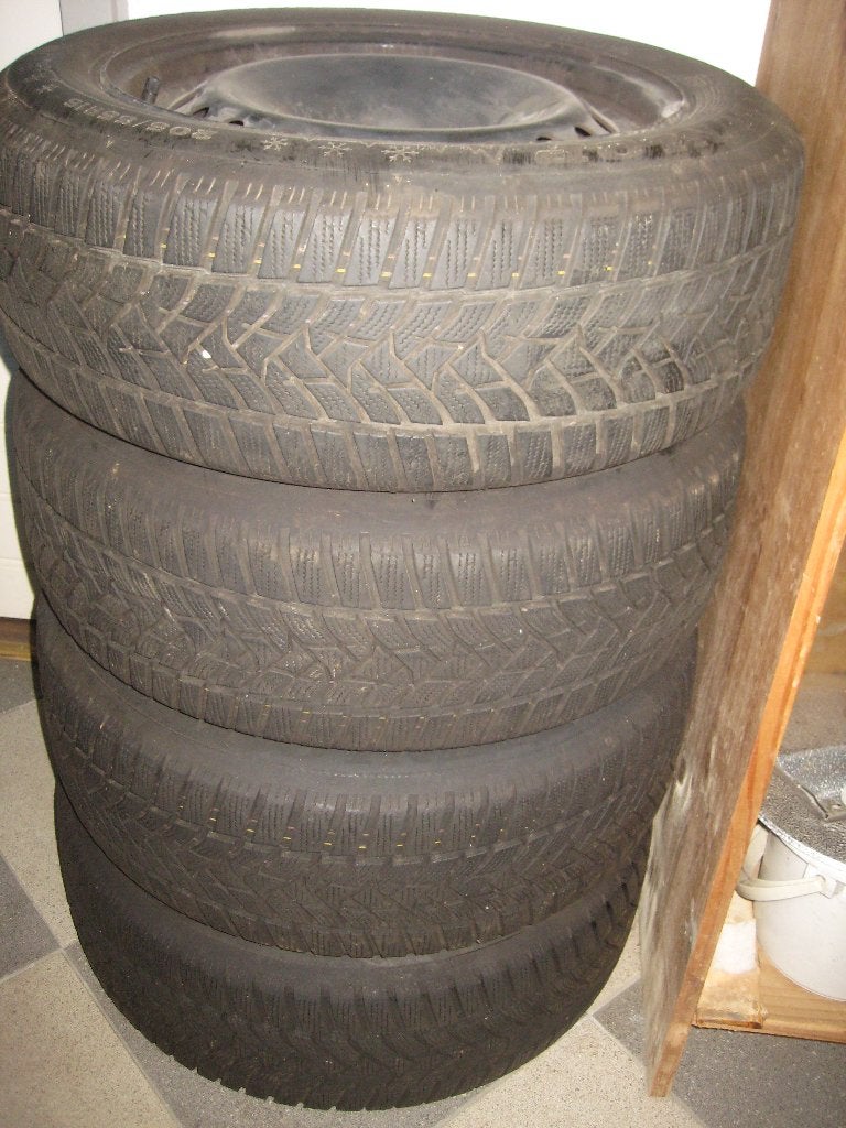 SAAB 9-3 NG Winterbanden 205/55R16 op stalen velgen, Ophalen, Gebruikt