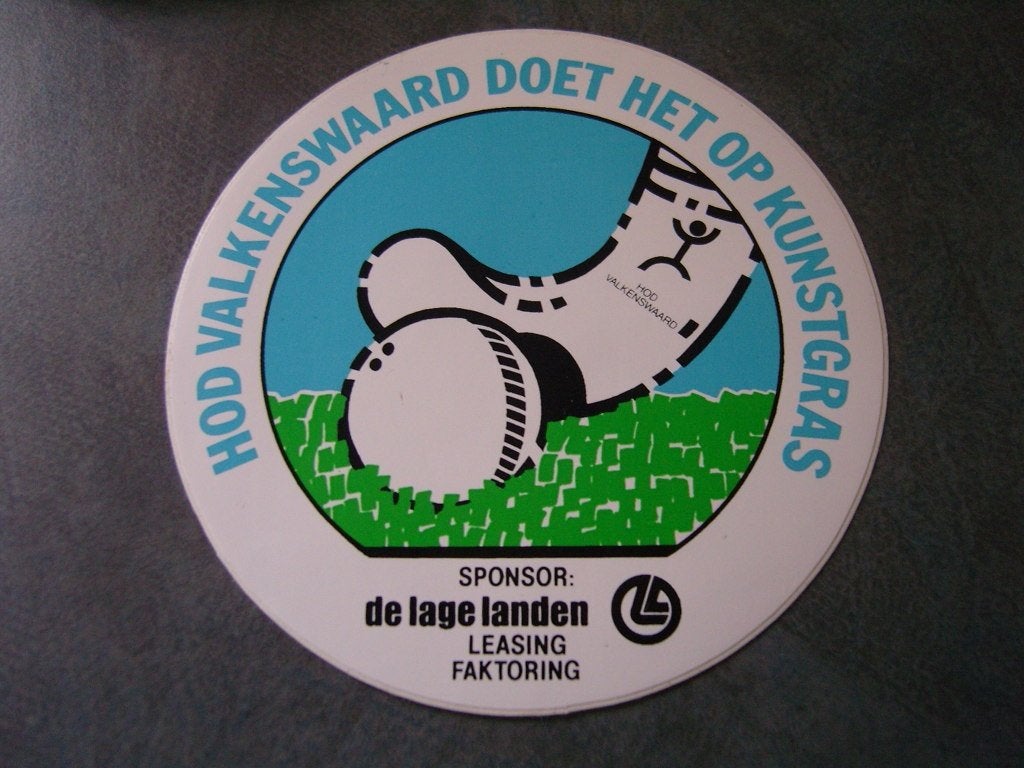 sticker HOD Valkenswaard doet het op kunstgras De Lage Lande, Ophalen, Zo goed als nieuw