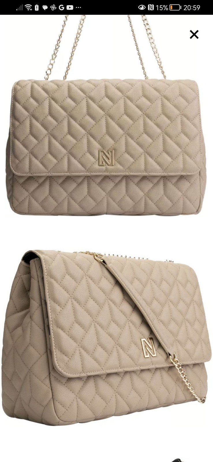NIKKIE schoudertas zo goed als nieuw, Ophalen of Verzenden, Zo goed als nieuw, Beige, Schoudertasje