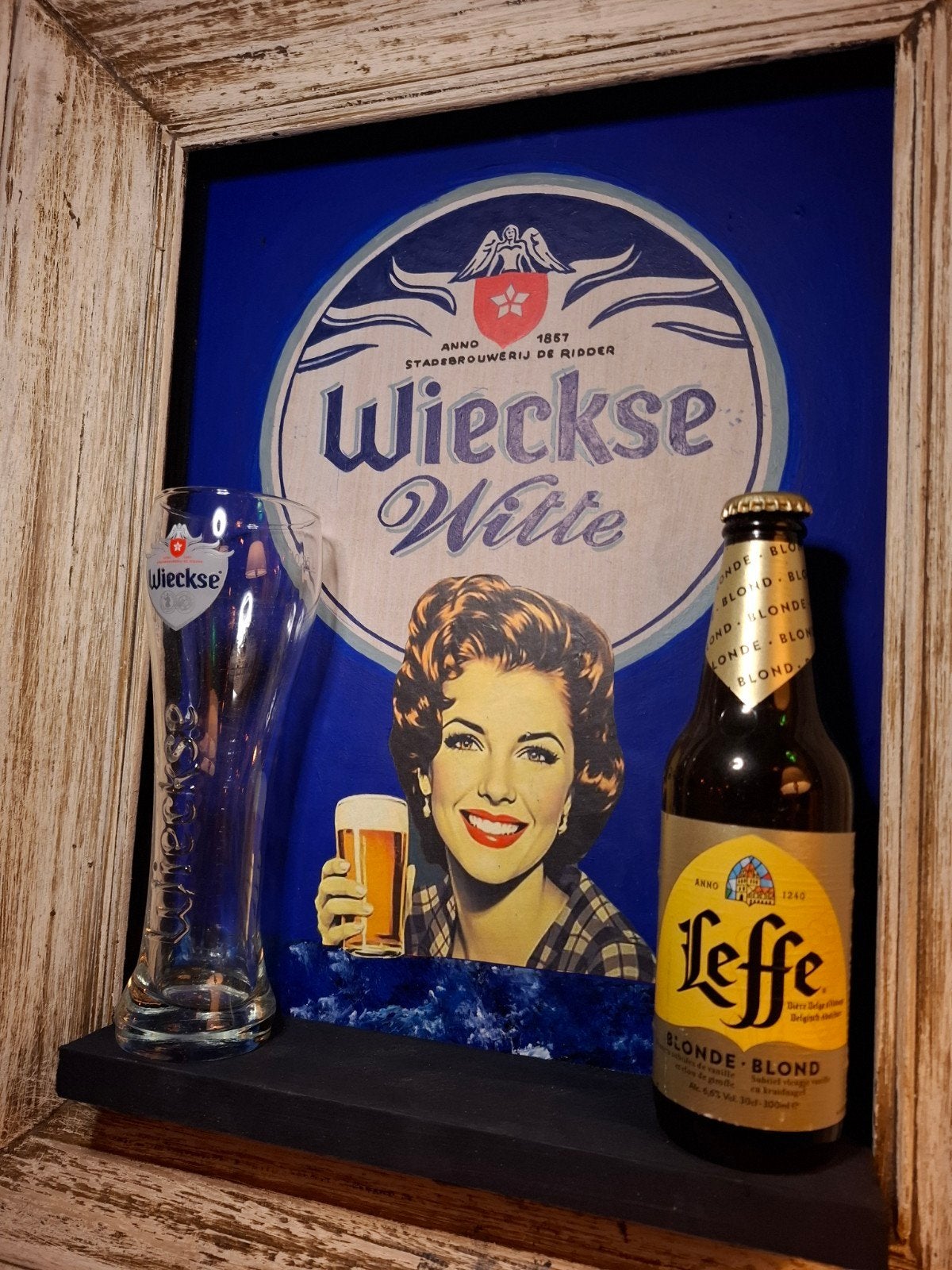 Bar mancave bier wanddeco wieckse, Huis en Inrichting, Barren, Ophalen of Verzenden