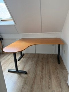 Hoekbureau, Ophalen, Demontabel, 160 cm, Gebruikt