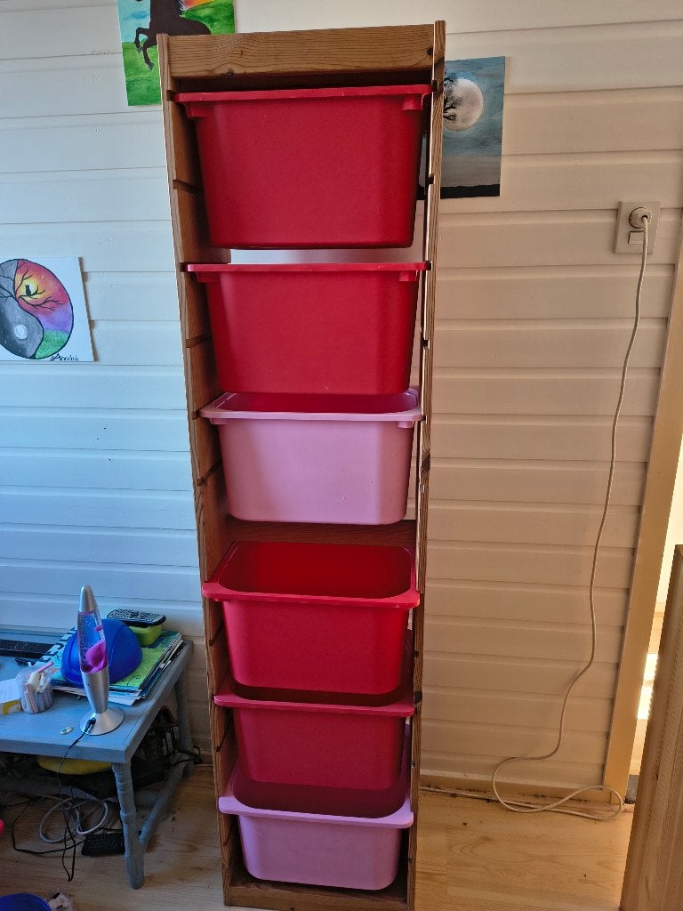Trofast kast met bakken, Kinderen en Baby's, Ophalen, Gebruikt, 105 cm of meer, Minder dan 50 cm