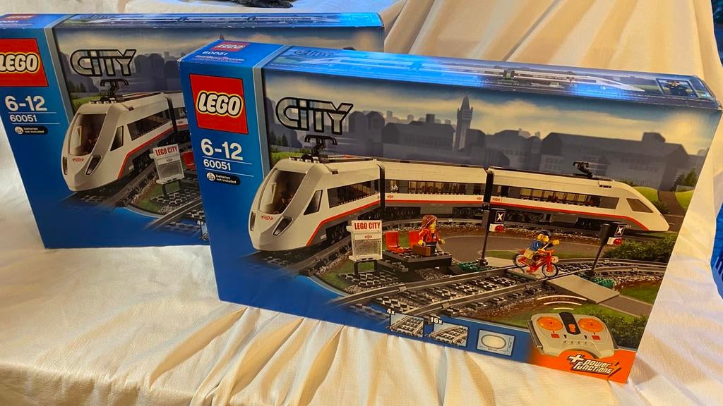 Lego 60051 High-speed Passenger Train 2x, Verzenden, Zo goed als nieuw, Complete set, Lego