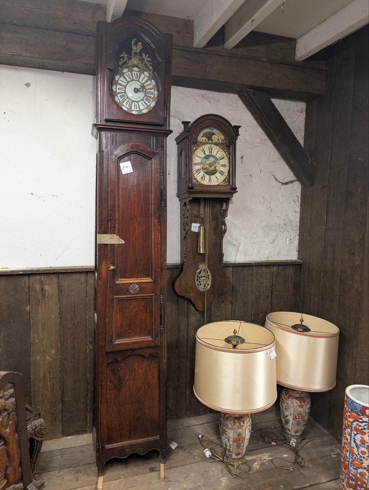 antieke Franse lantaarn klok. loopt 1 week. €520, Ophalen