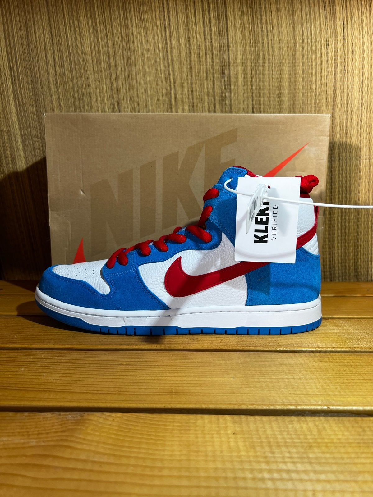 Nike SB Dunk High Pro ISO Doraemon - Maat 45.5, Ophalen of Verzenden, Nieuw, Blauw, Sneakers of Gympen