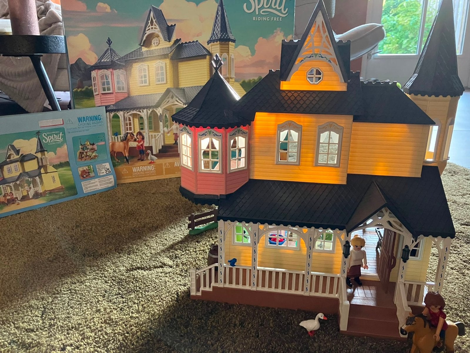 Playmobil 9475 Spirit Lucky's huis met paard en accessoires, Kinderen en Baby's, Speelgoed | Playmobil, Ophalen, Gebouw, Complete set