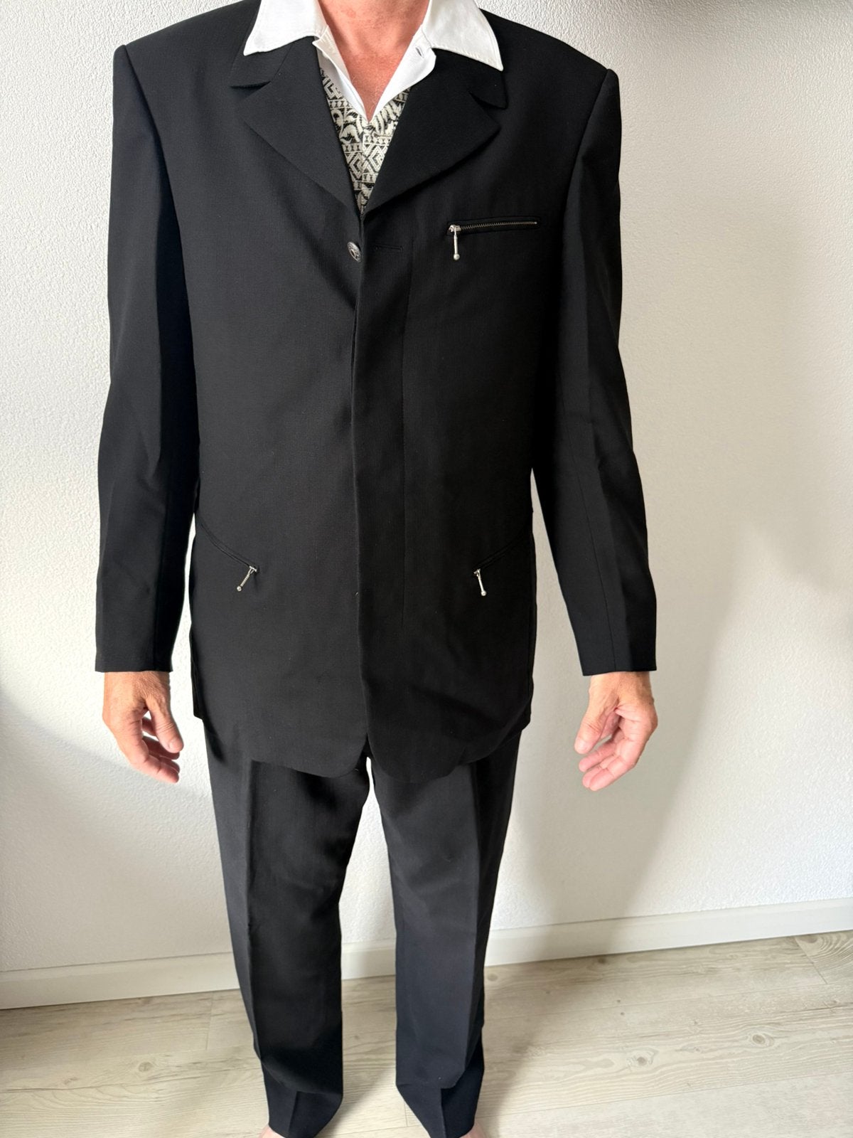 Trouwpak, Kleding | Heren, Ophalen of Verzenden, Gedragen, Maat 52/54 (L), Zwart