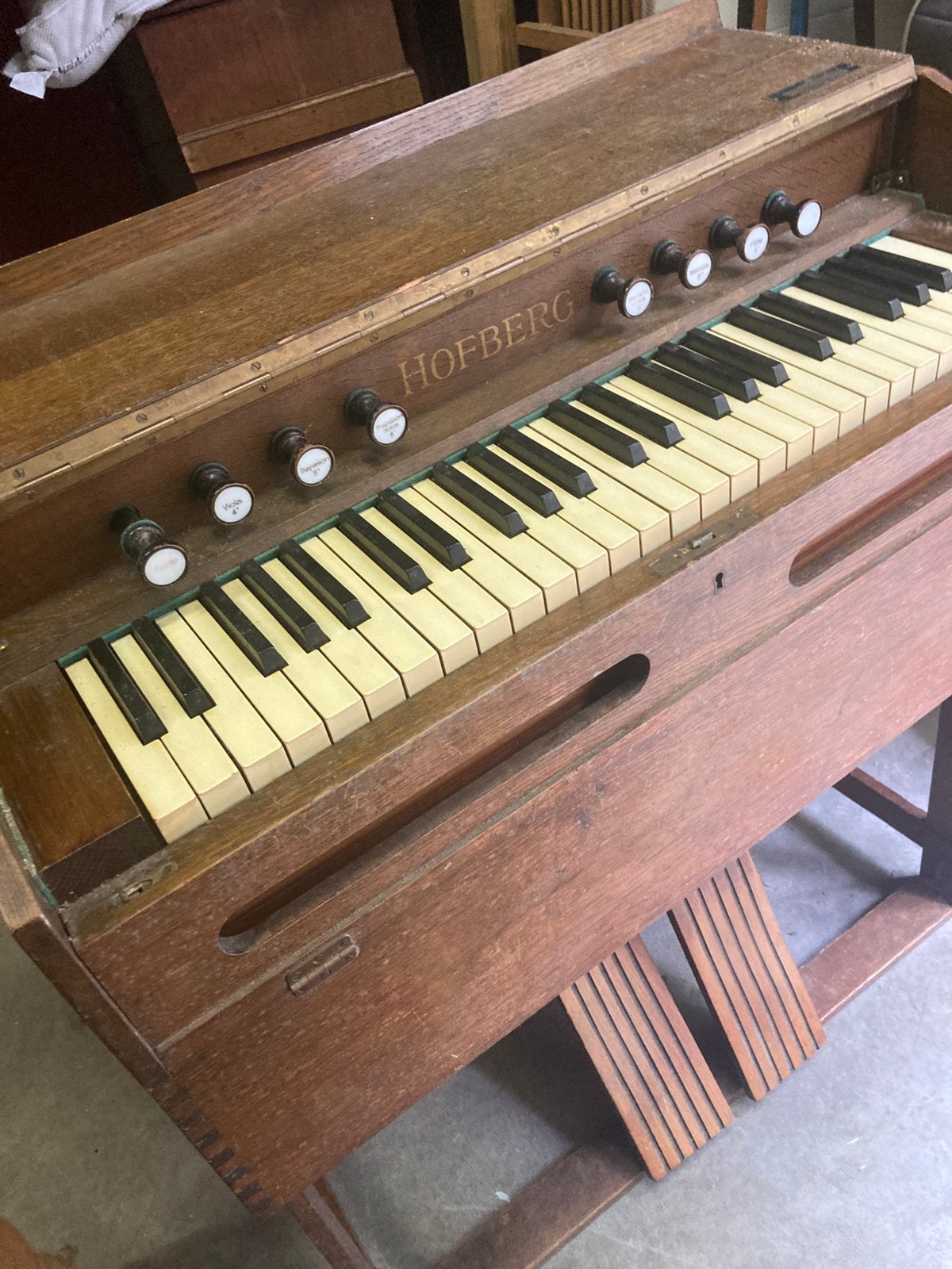 Opklapbaar Hofberg harmonium en reisharmonium, Ophalen of Verzenden, Gebruikt