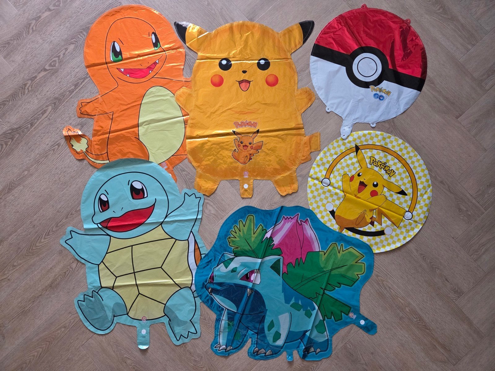 Pokemon  * set van 6 folie ballonnen, Verzenden, Nieuw, Versiering, Verjaardag
