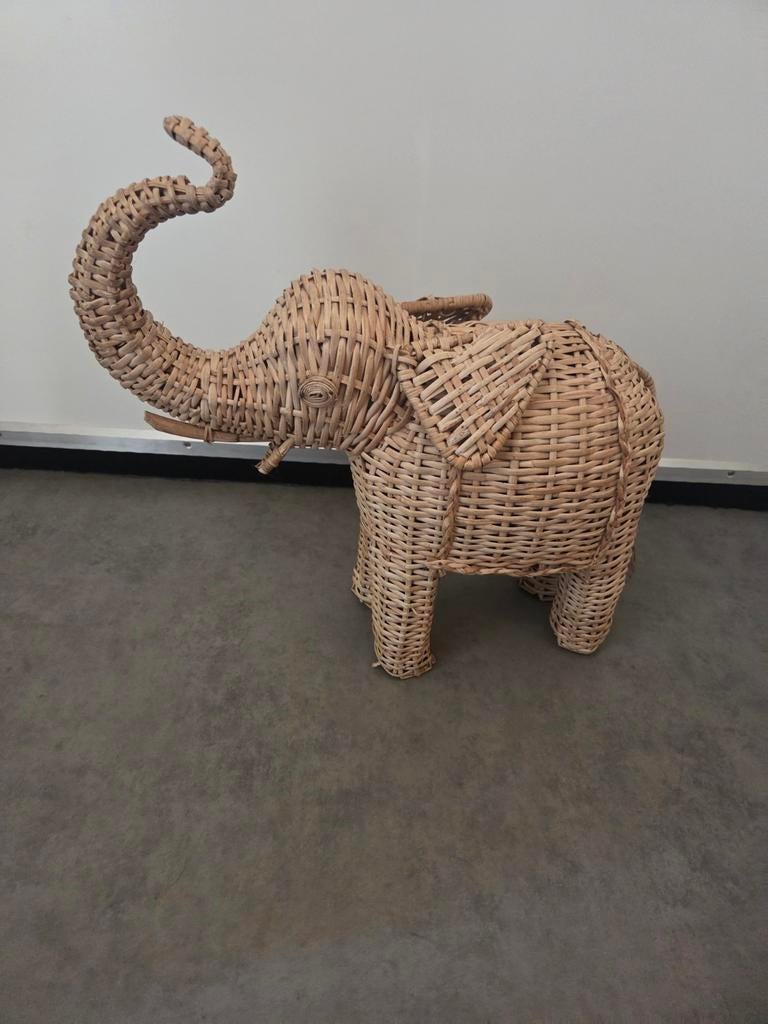 Rotan Olifant - Decoratief, Ophalen of Verzenden, Zo goed als nieuw