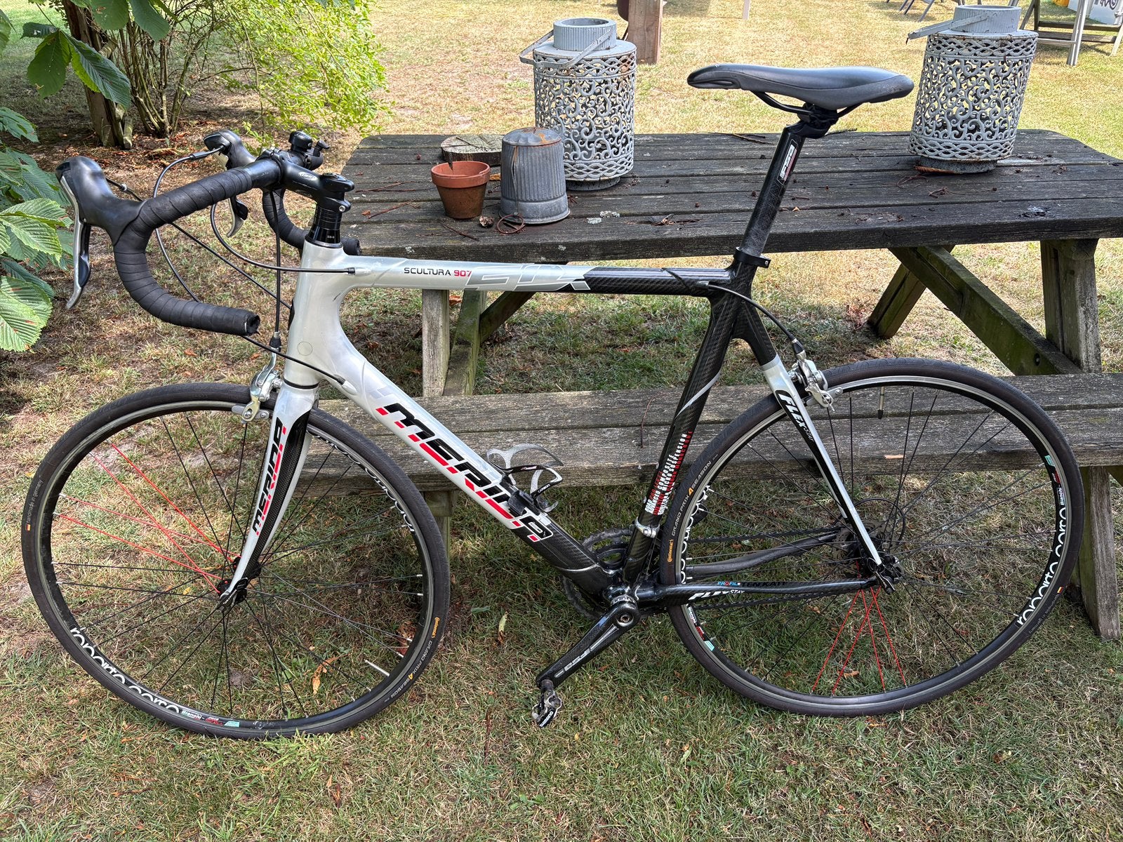 Racefiets Merida Scultura maat L, Ultegra, 28 inch, Gebruikt, Carbon, Velgrem