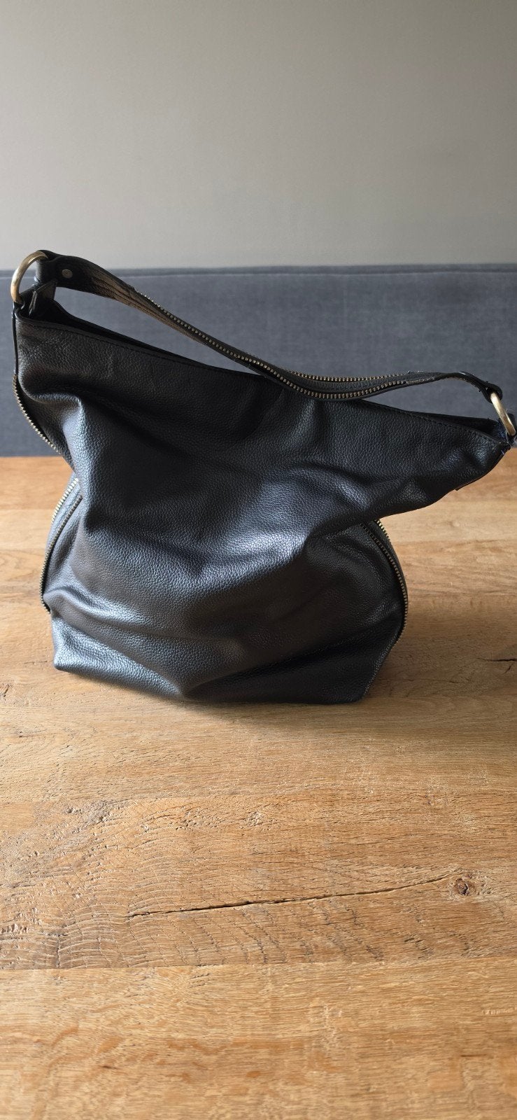 Tov Amsterdam lederen tas, zwart, gebruikt, Ophalen of Verzenden, Zwart